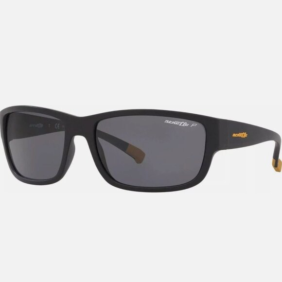ARNETTE 62mm Matte Black Grey Polarized Sunglasses - Picture 1 of 5